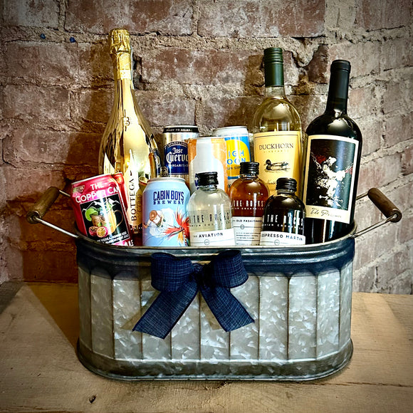 Liquor Basket Gift – Midnight Munchies & More!