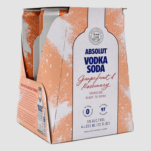 Absolut - Grapefruit & Rosemary Vodka Soda (4-pack)