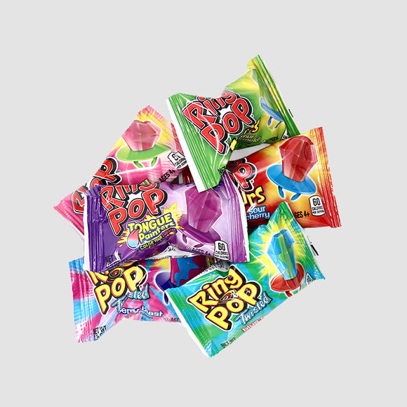 Ring Pops Fruit Hard Candy .5 oz - Case - 24 Units